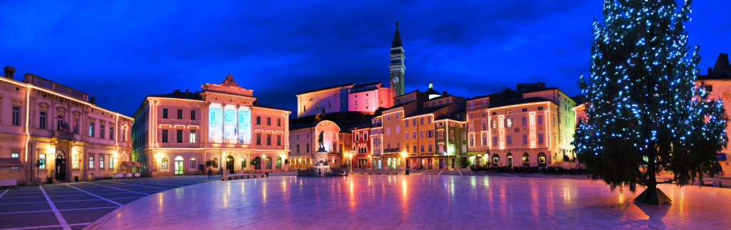 Altstadt Piran am Abend