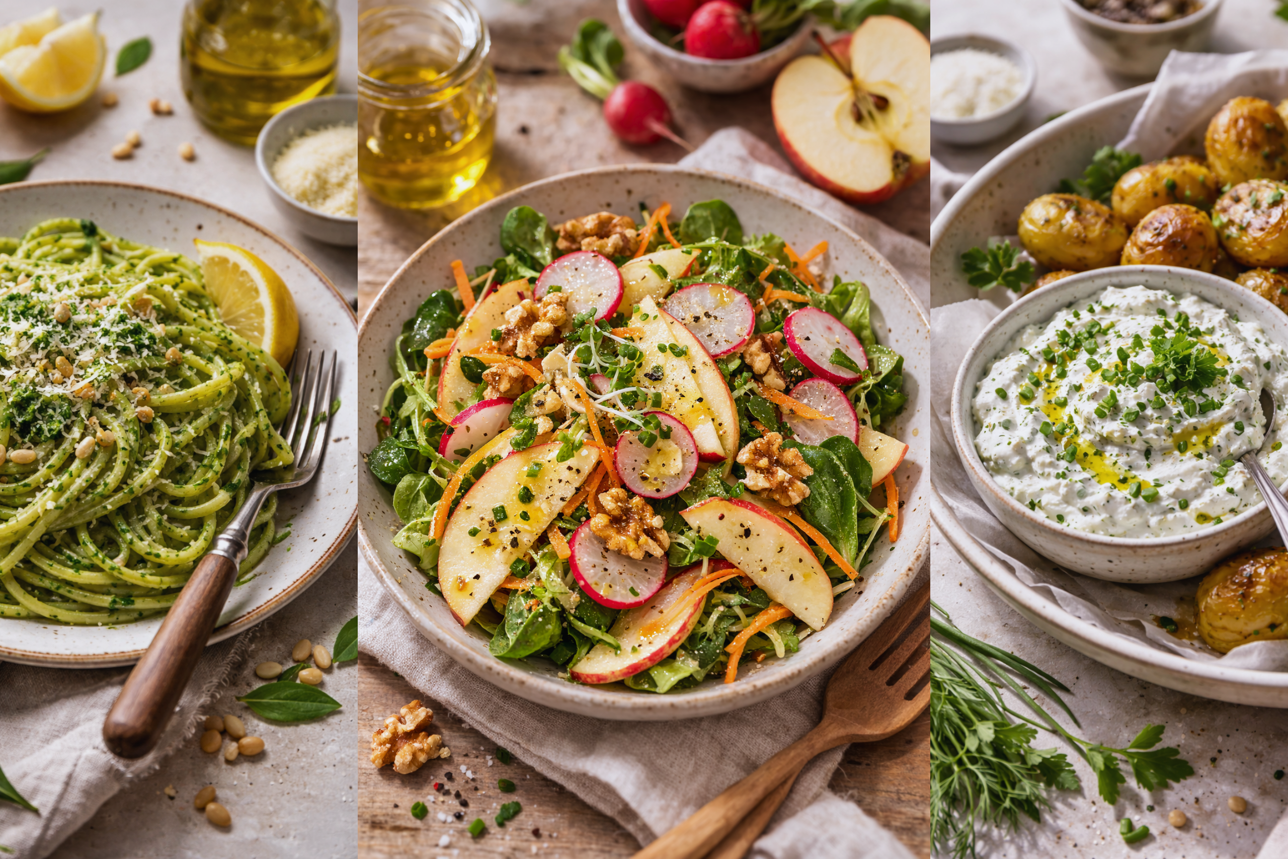 3 Frühlingshafte Rezepte © AI